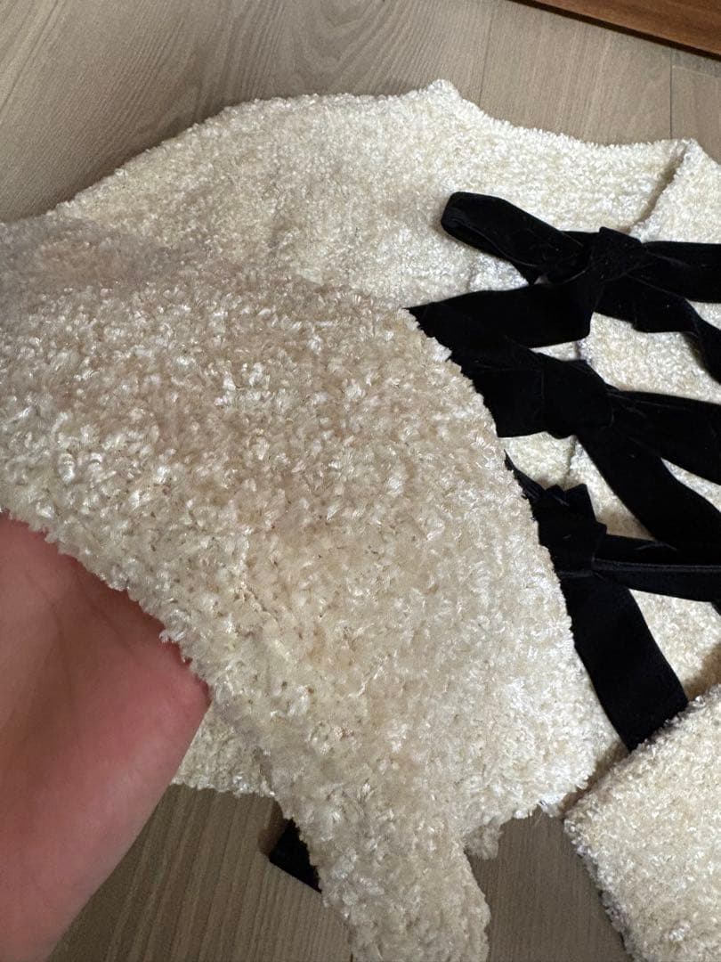 eimyistoire/2025AW/ベロアリボンカーディガン