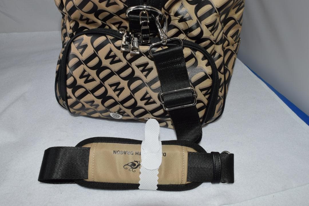 新品☆ダンスウィズドラゴン モノグラム プリント ボストン☆シューズケース☆茶色