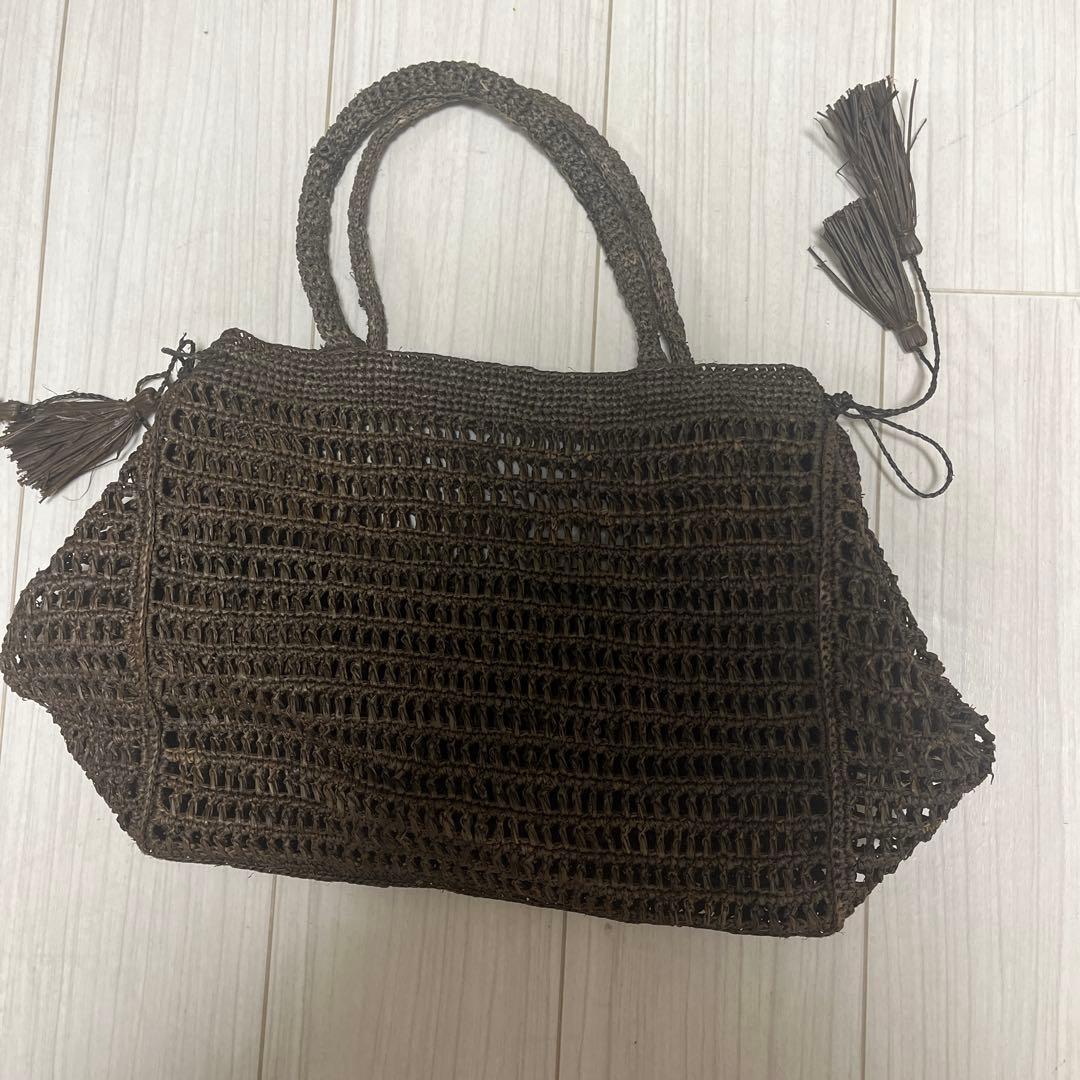 依頼人専用　プリスティン　ダークブラウン編み込みトートバッグ