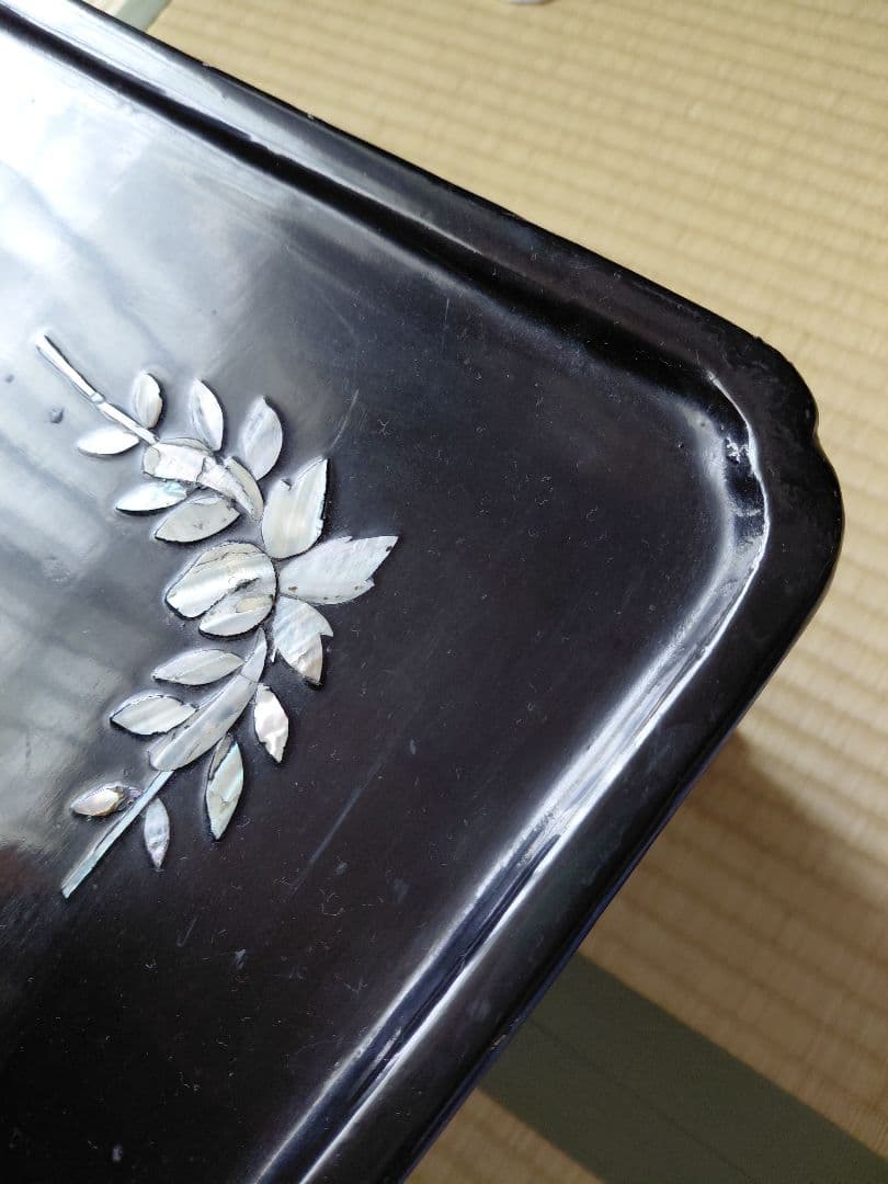 李朝　螺鈿細工　ソバン　四方膳