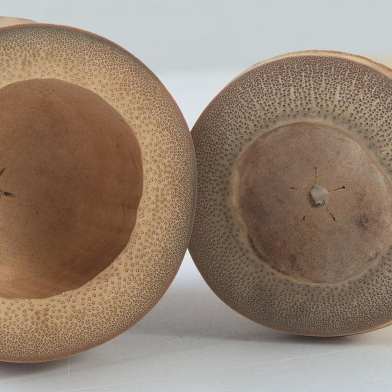 茶道具　大徳寺　柴野　長谷川寛州作　竹蓋置　一双　共箱　V　9796