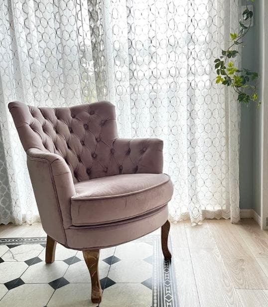 【送料込み】サラグレース風1人掛けソファ ラウンジチェア アンティーク調 猫脚