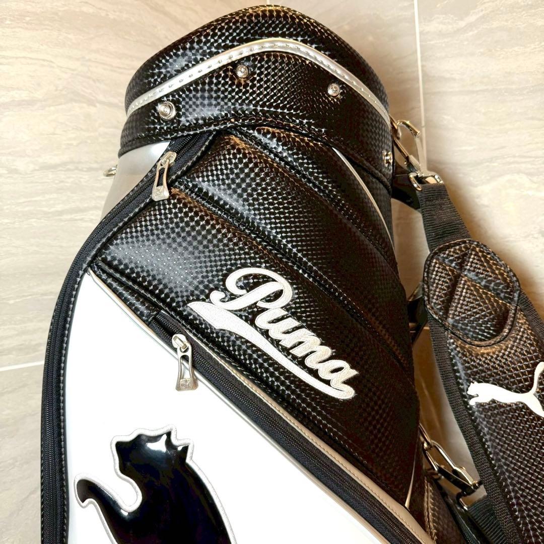 PUMA プーマ　キャディバッグ　8.5型　白／黒