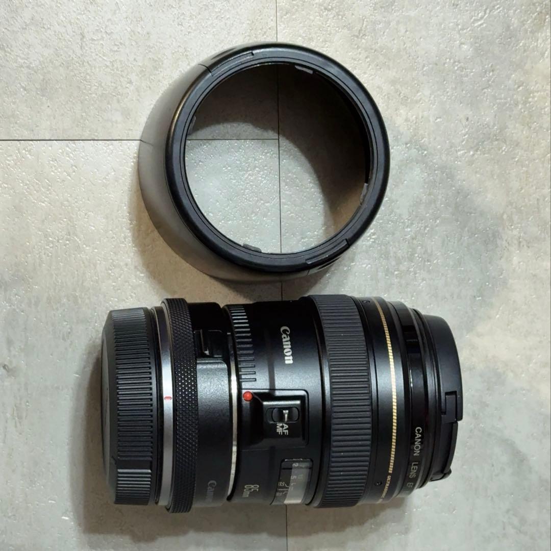 【中古】EF 85mm f1.8 Canon レンズ マウントアダプターつき