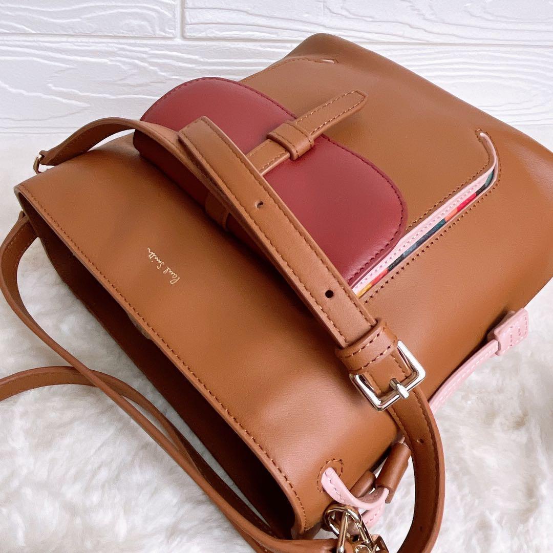未使用☆Paul Smith ポールスミス 2wayショルダーバッグ ブラウン
