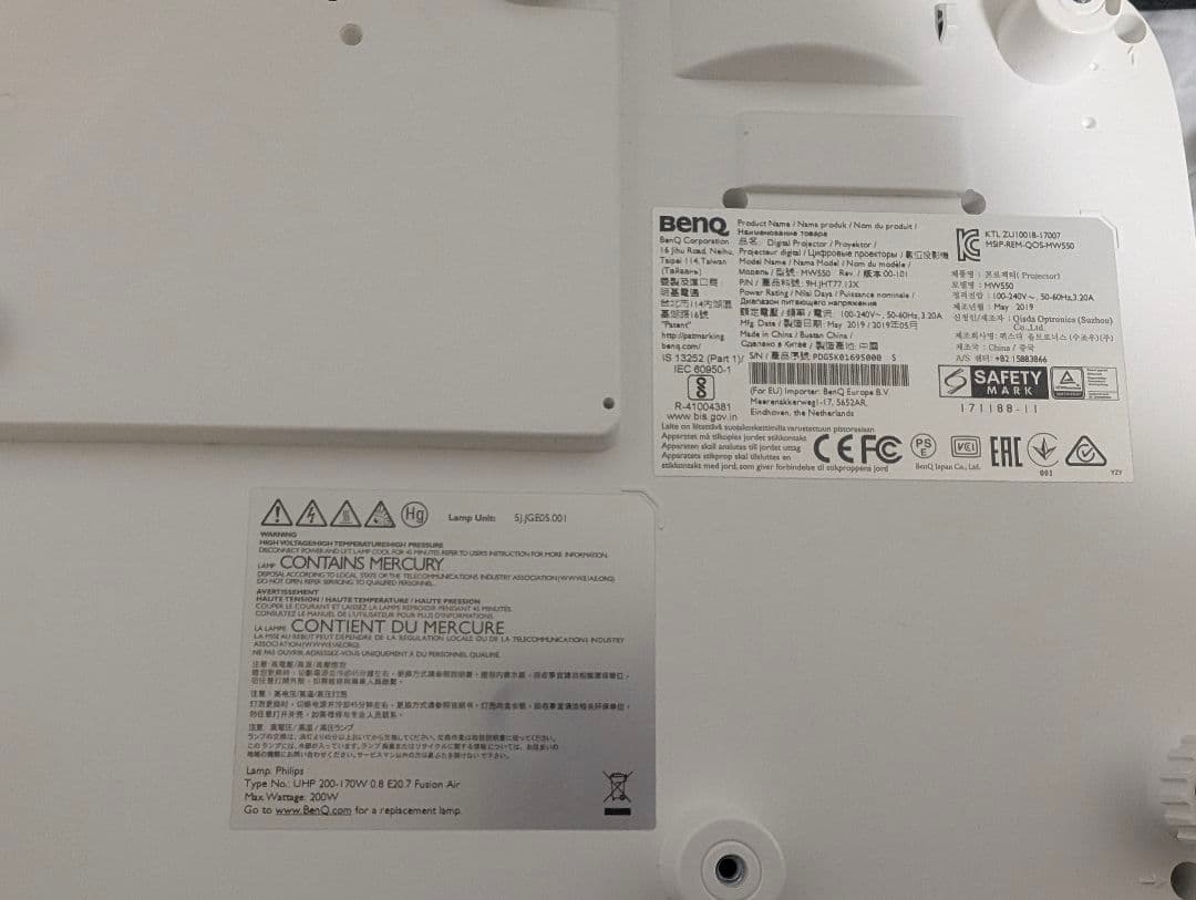 【美品】BENQ MW612 プロジェクター4000lm の会議室用　箱無し