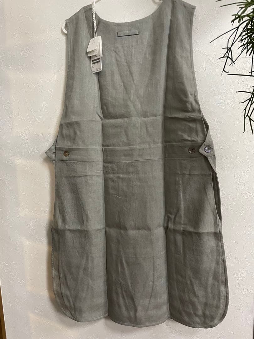 新品未使用　ミナペルホネン　エプロン ジャンパースカート　ベスト　リネン