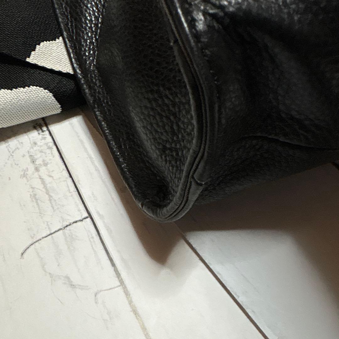 【美品】ear PAPILLONNER ワイドテープ ショルダーバッグ ブラック