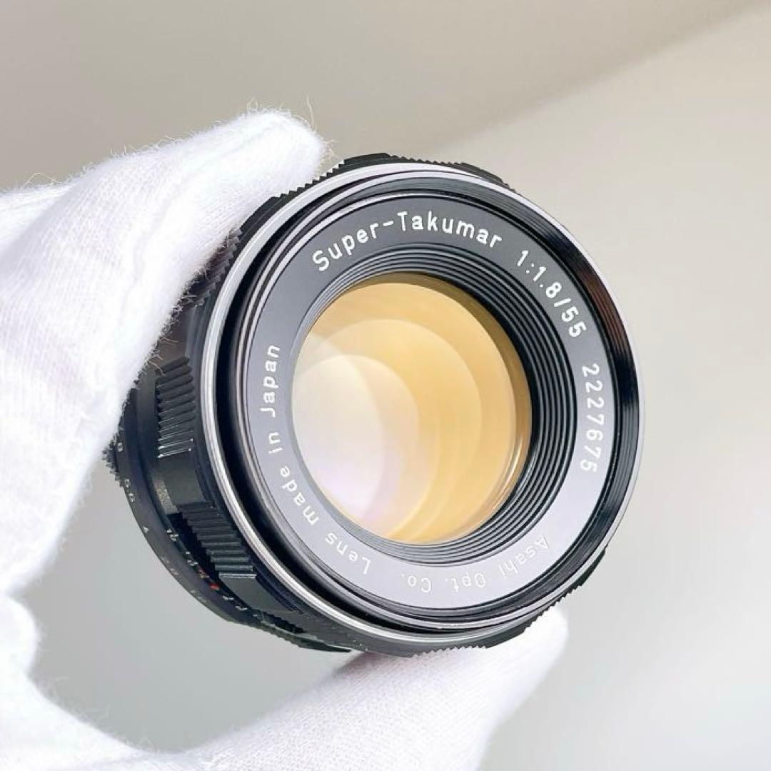 【美フレア】 スーパータクマー 55mm f1.8 M42光学美品 整備済