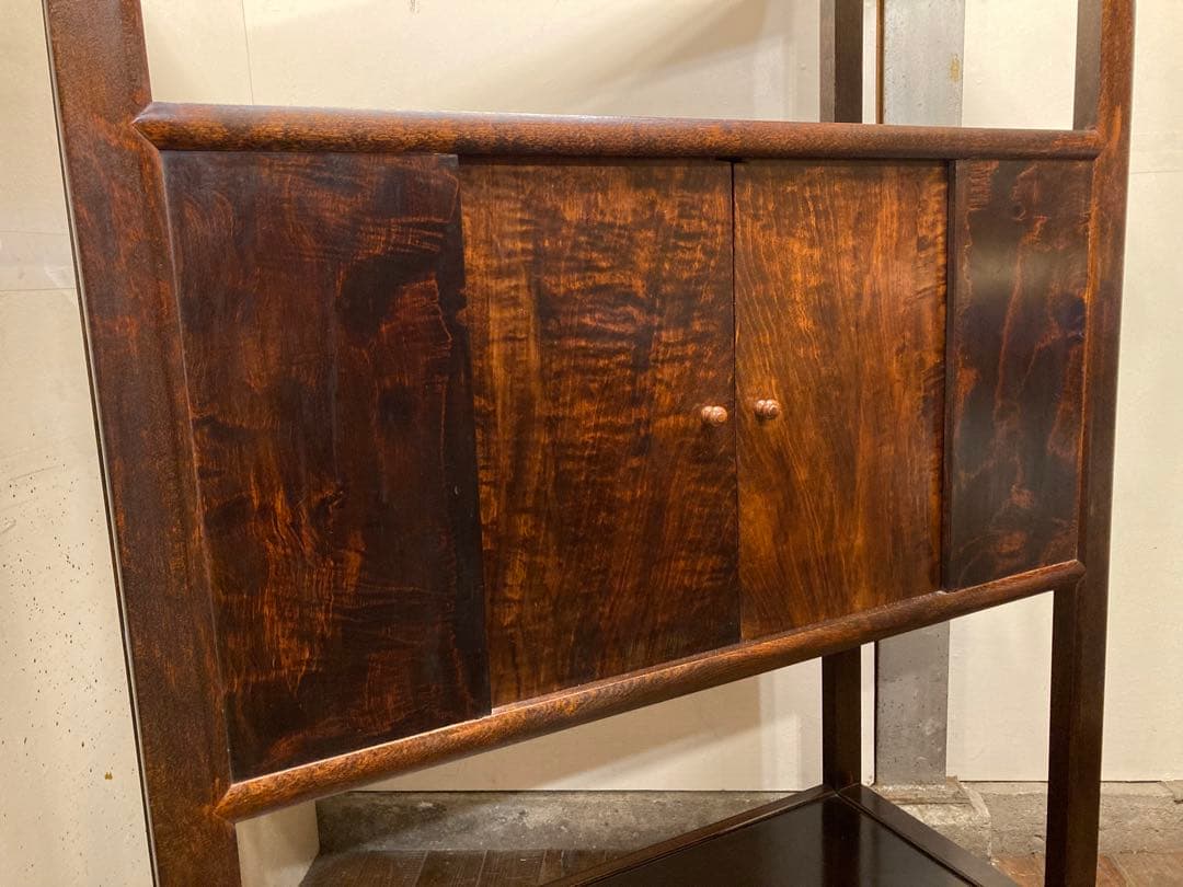 松本民芸家具 506型 朝鮮棚 ミズメザクラ 茶棚 飾り棚 李朝 アンティーク