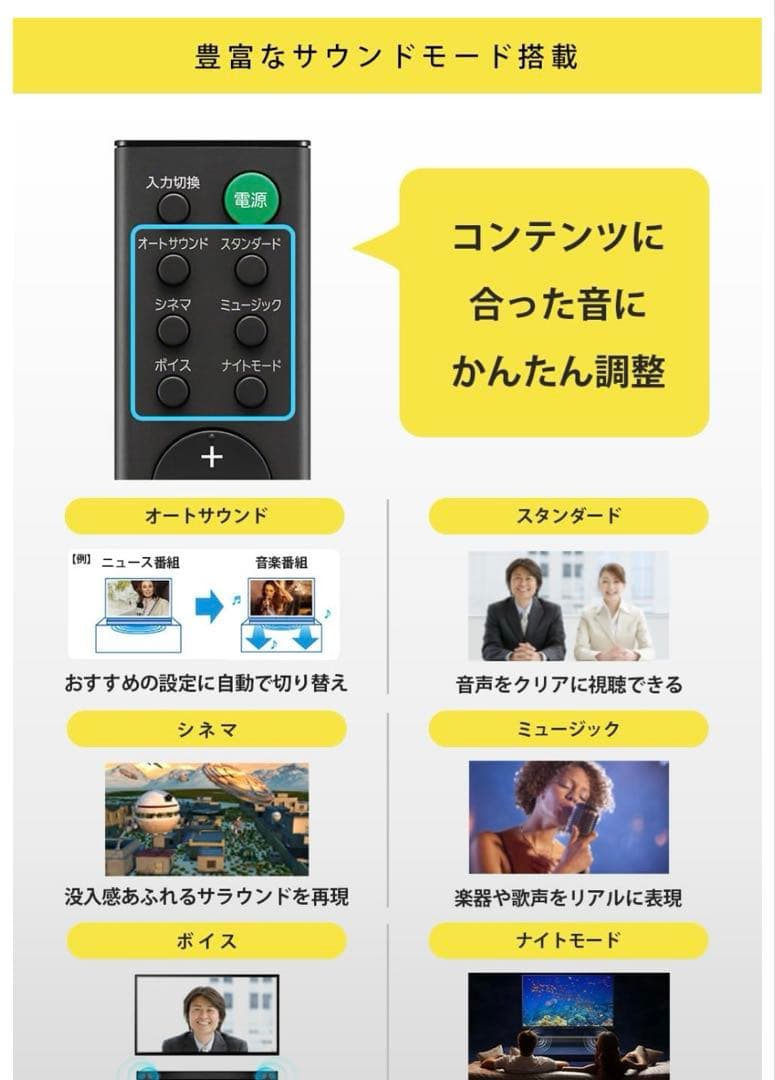 ソニー(SONY) サウンドバー HT-S100F 23年製