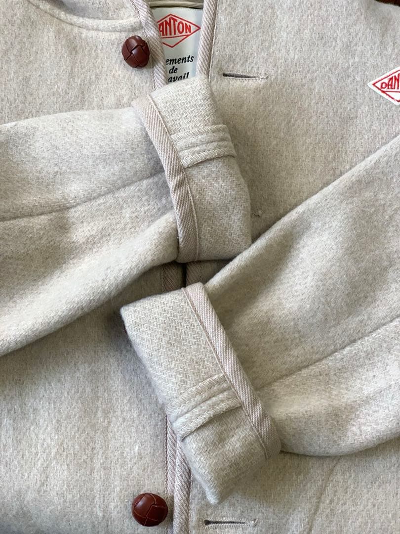 【そうはるた】 ダントンDANTON フード付きベージュウールコート38