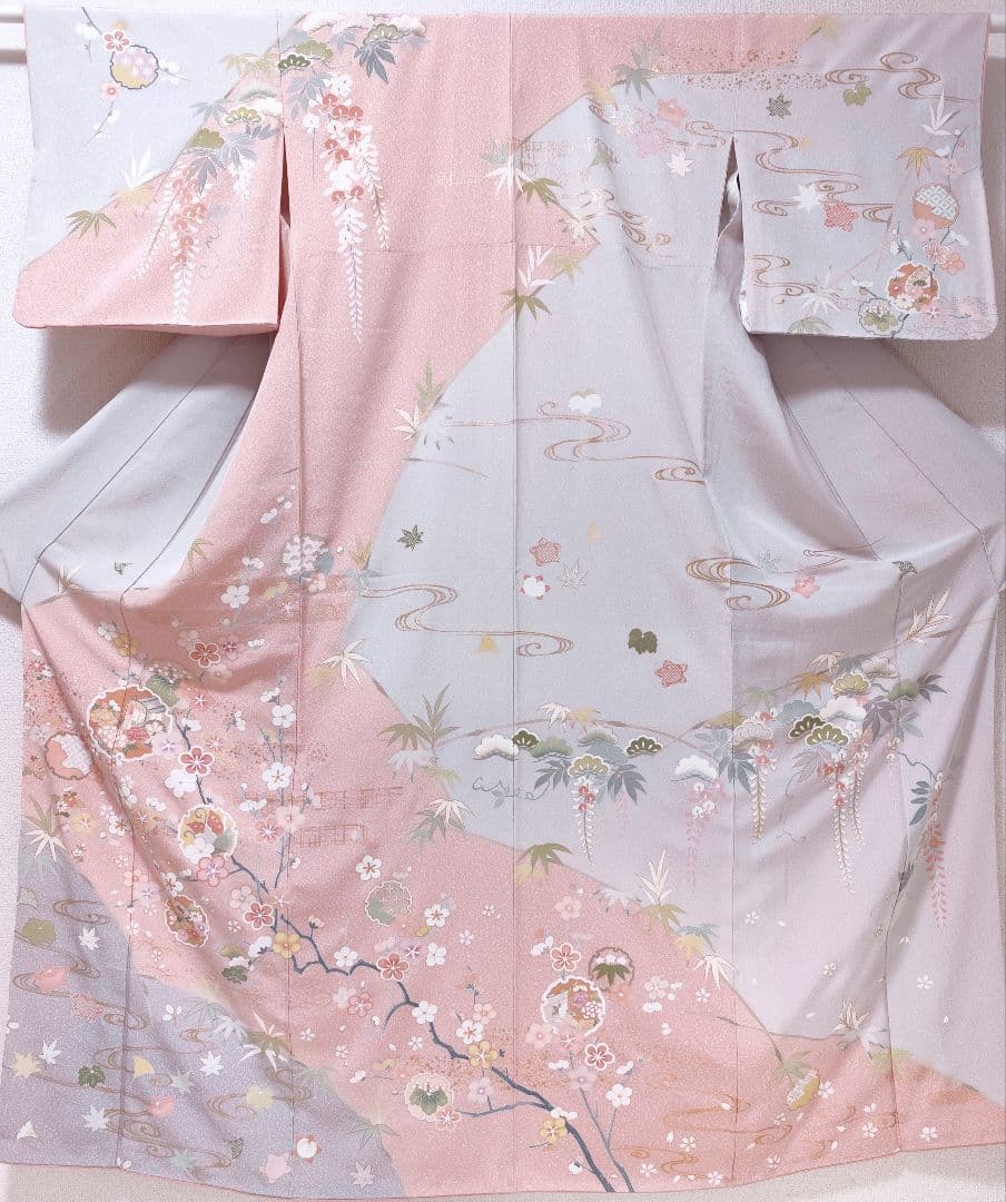 ❰6391❱ フルセット　訪問着　袋帯　帯〆　帯揚げ　正絹 入学式 七五三　着物