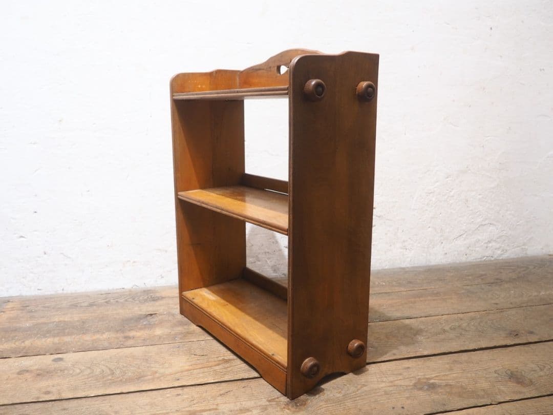 1303 ビンテージ　小振りな本棚　収納棚　ブックラック　ケース　古家具　レトロ