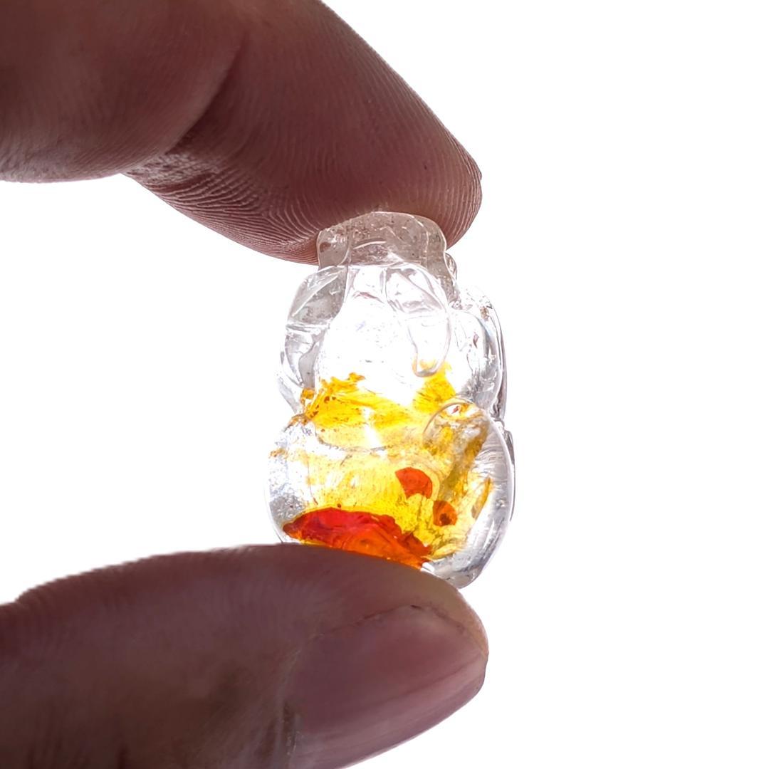 ライモナイトインクォーツ オーロラ入り貔貅 成功へと導くパワーストーン オブジェ