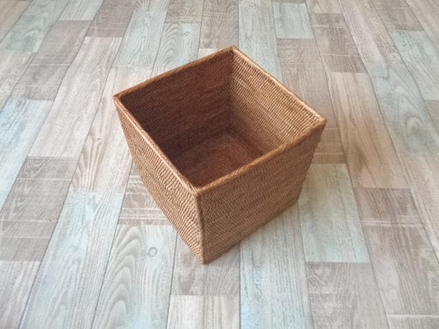 2種類セット●四角ケース●無地●アタ●バリ島●1459.3●アジアン雑貨