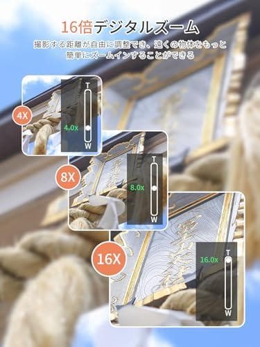 AAiMike スマホに送れる デジタルカメラ 5K デジカメ WIFI転送機能