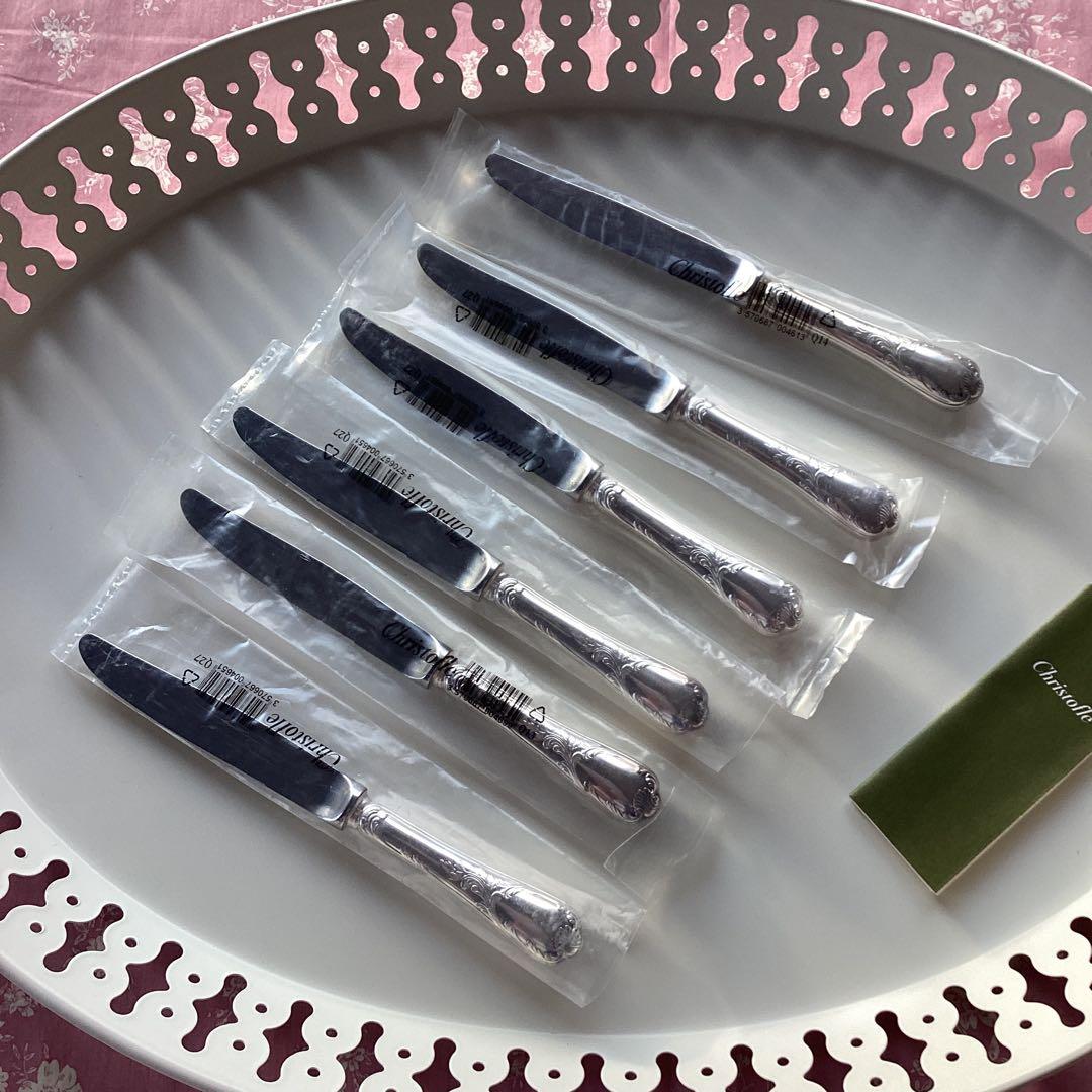 《CHRISTOFLE MARLY》アフタヌーンティー用シルバーナイフ＆フォーク