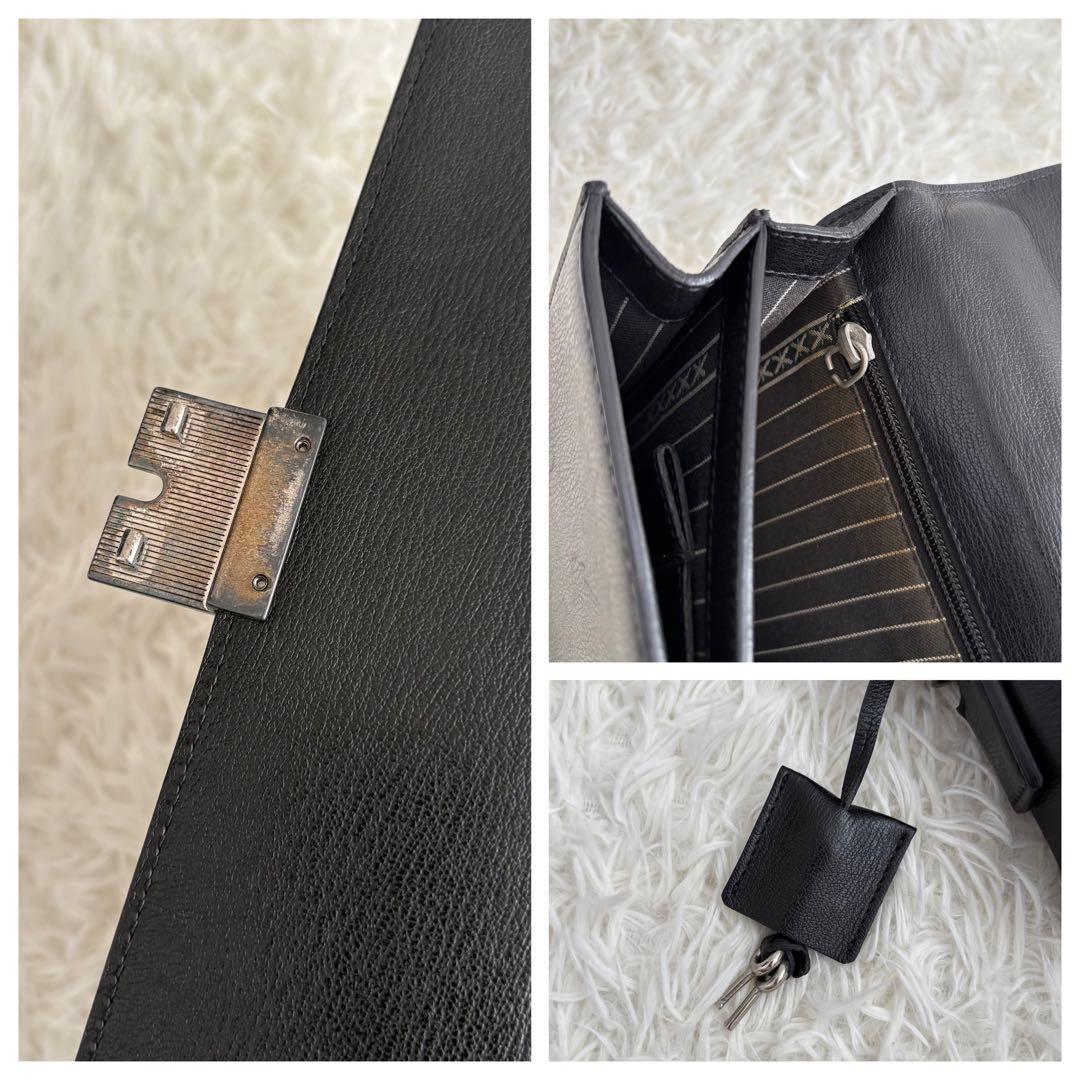 エルメネジルドゼニア コンパクトブリーフケース ダレスバッグ イタリア製 鍵付き