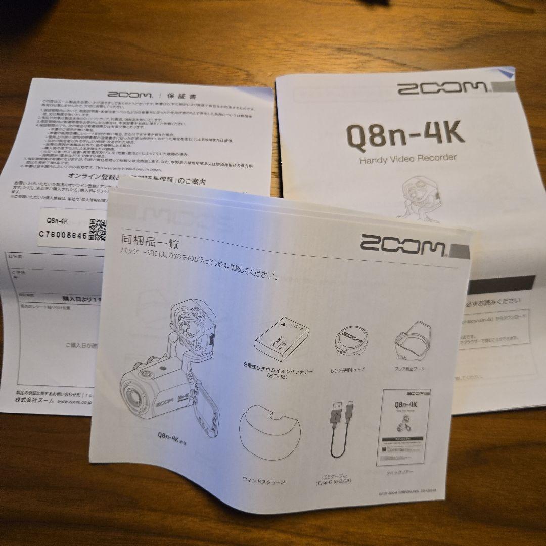 Q8n-4K ZOOM コンパクトマイク ウィンドシールド付き