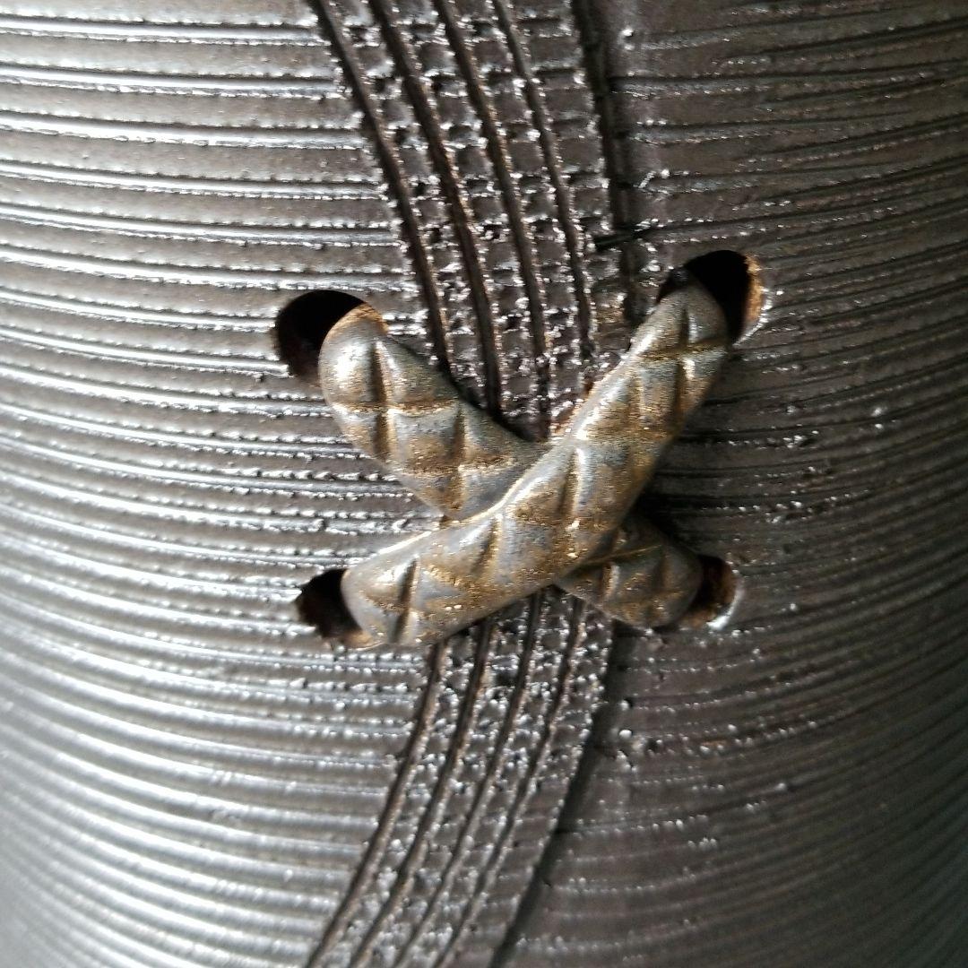 訳あり出品⤵信楽焼　傘立て 結び 高さ４３cm