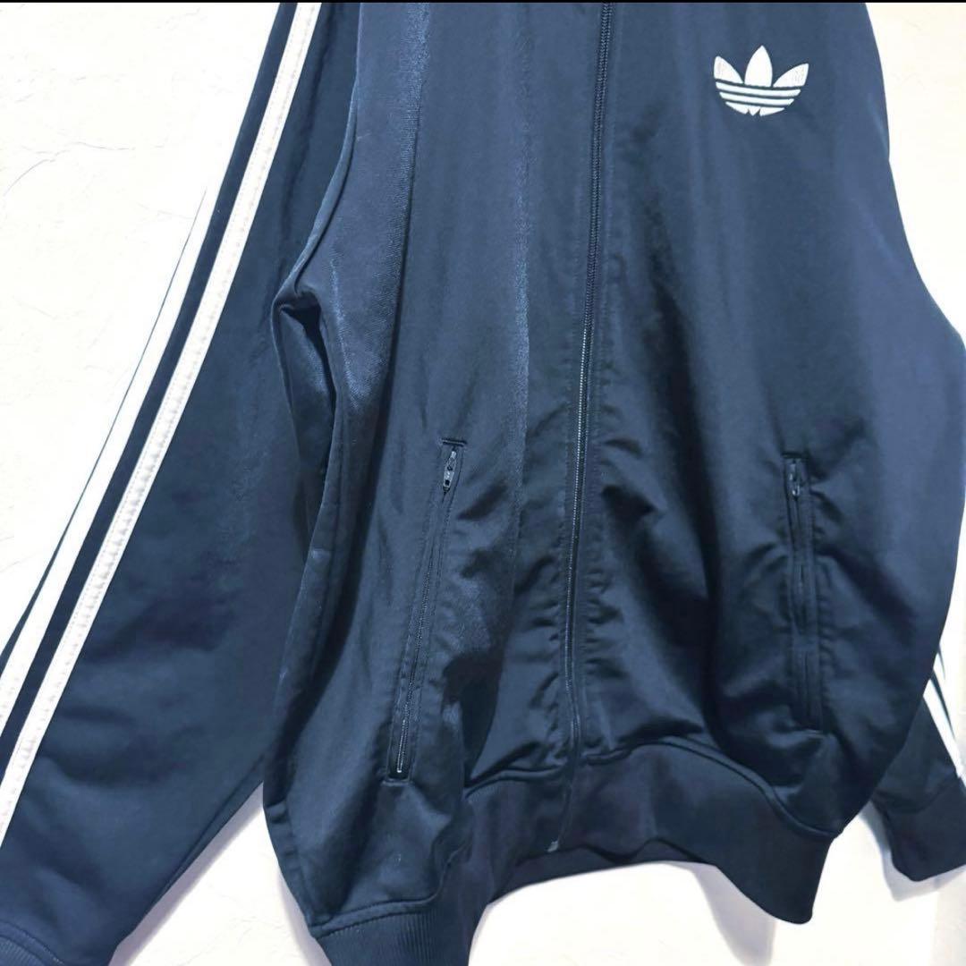 【美品】adidas トラックジャケット ファイヤーバード ブラック 2XL 黒