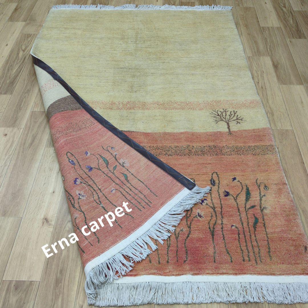 ペルシャ絨毯　ギャッベ　新品　190x135 cm 特別価格　40％引き‼