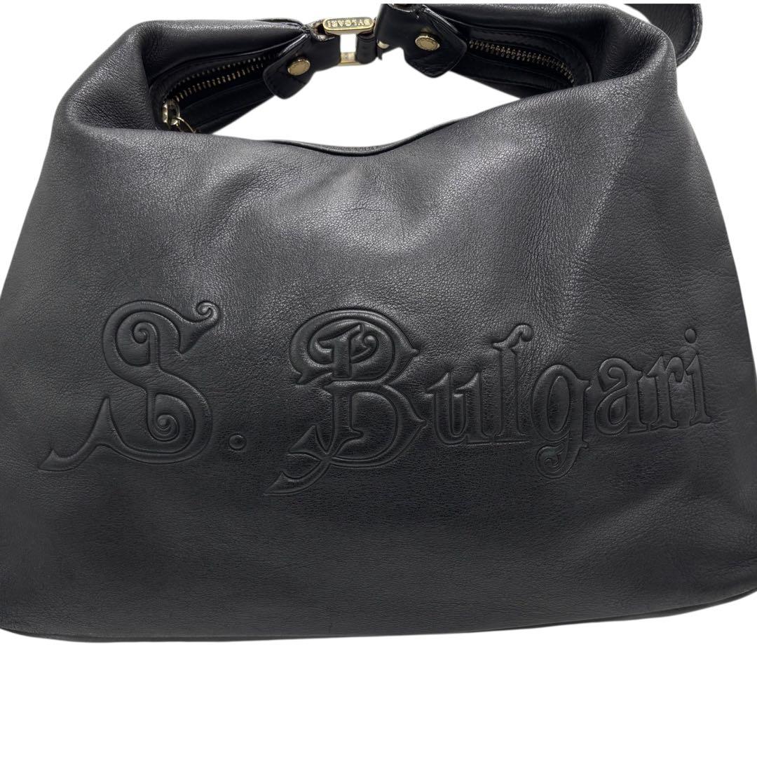 ✨極美品✨　BVLGARI コレツィオーネ　ショルダーバッグ レザー ブラック