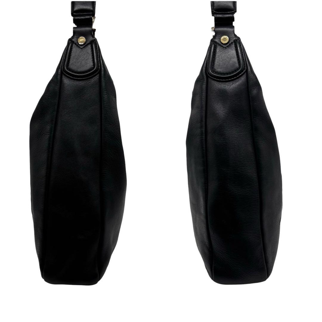 ✨極美品✨　BVLGARI コレツィオーネ　ショルダーバッグ レザー ブラック