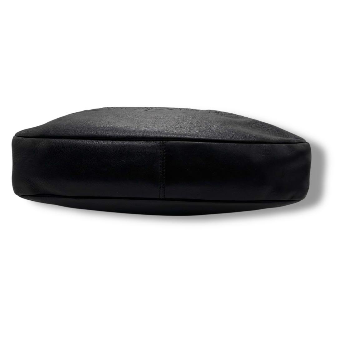 ✨極美品✨　BVLGARI コレツィオーネ　ショルダーバッグ レザー ブラック