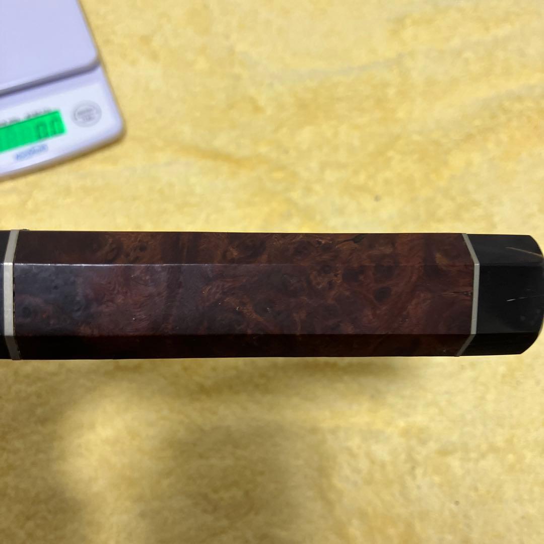 ⑦切付尺寸　花梨瘤　銀巻　鏡面　本焼