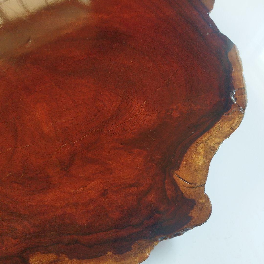 赤褐色 　花梨　カリン　一枚板　花台 華台 置き台 飾り板 敷板 天然木　美品