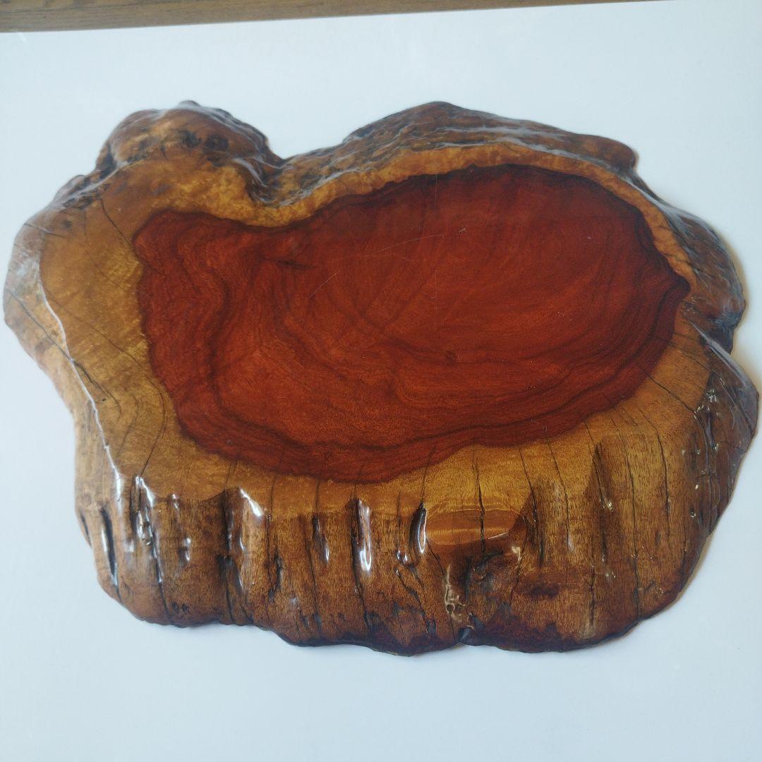 赤褐色 　花梨　カリン　一枚板　花台 華台 置き台 飾り板 敷板 天然木　美品