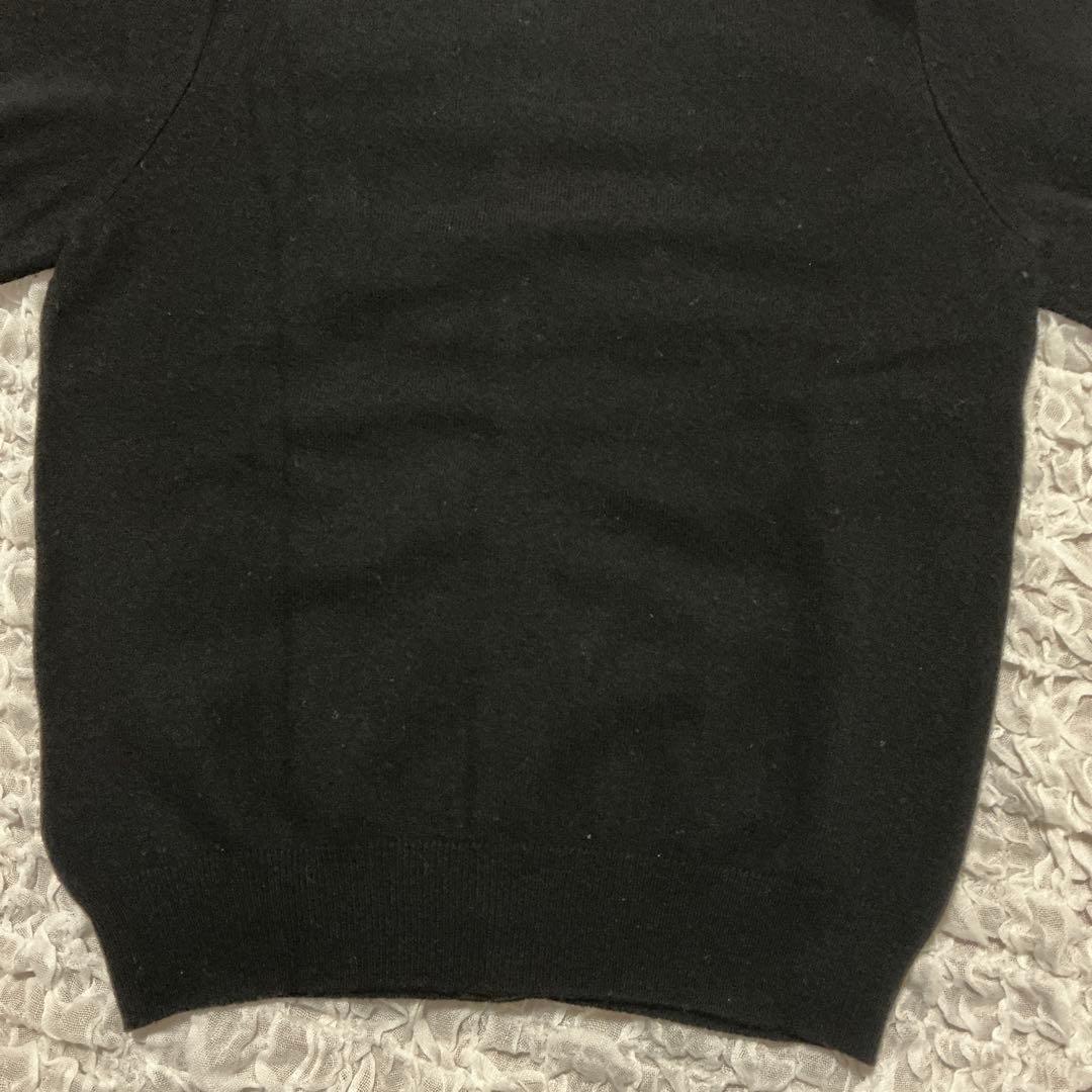 プレイコムデギャルソン　ニットカーディガン　クルーネック　ブラック　黒　M