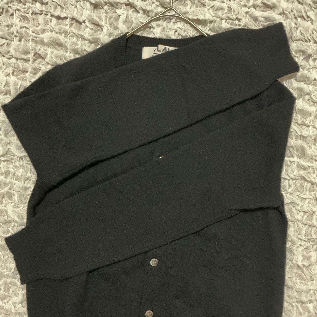 プレイコムデギャルソン　ニットカーディガン　クルーネック　ブラック　黒　M