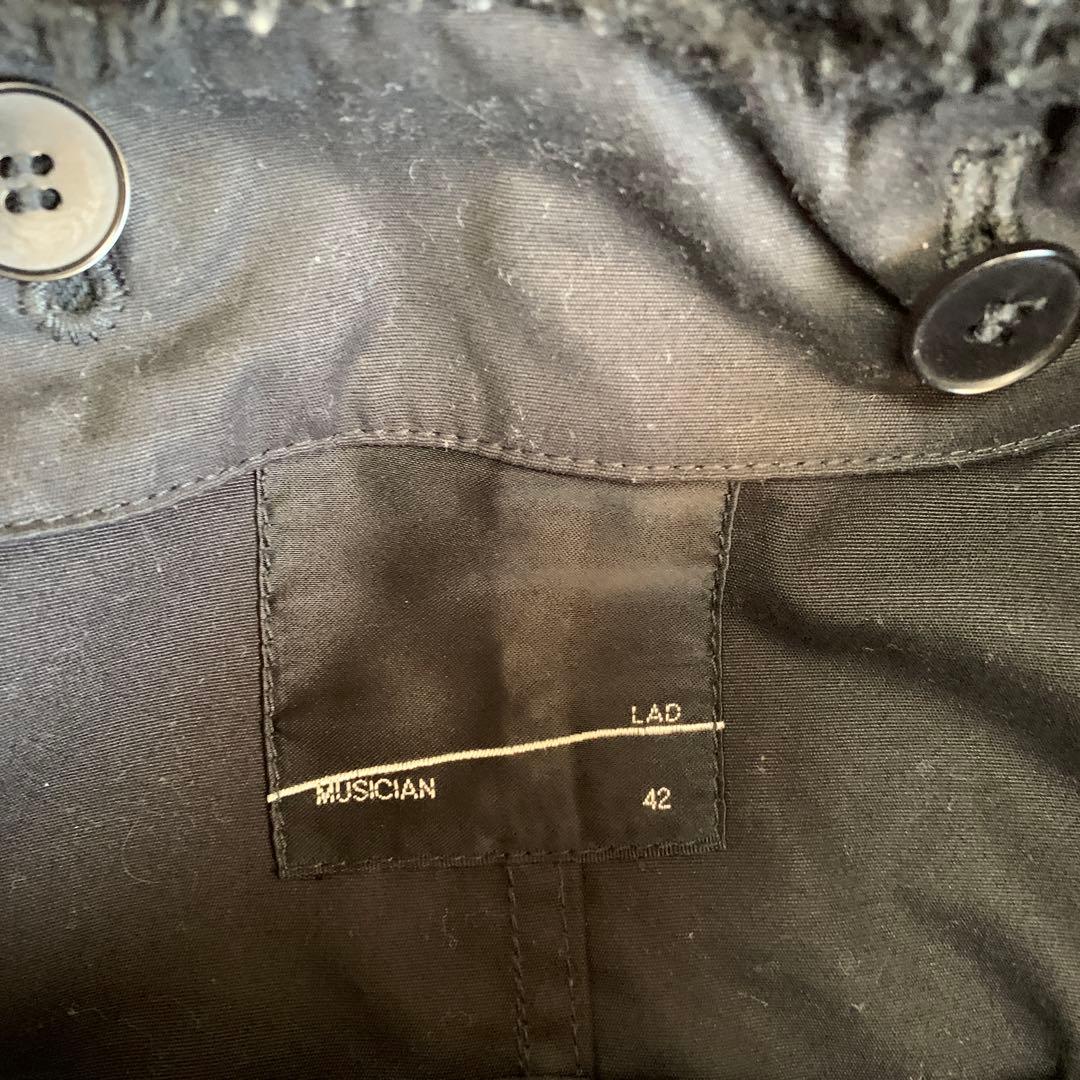 d*n様 美品ラッドミュージシャンシャン　黒 モッズコート ハンガー付き。