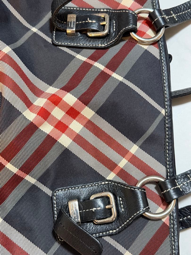 BURBERRY バーバリーブルーレーベルノバチェック柄ハンドバッグ