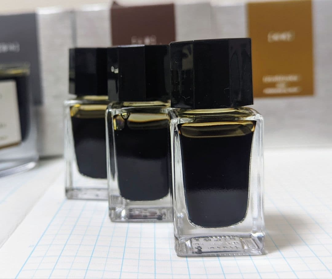 ⑥万年筆 インク 色彩雫 稲穂 色 14ml 3本セット