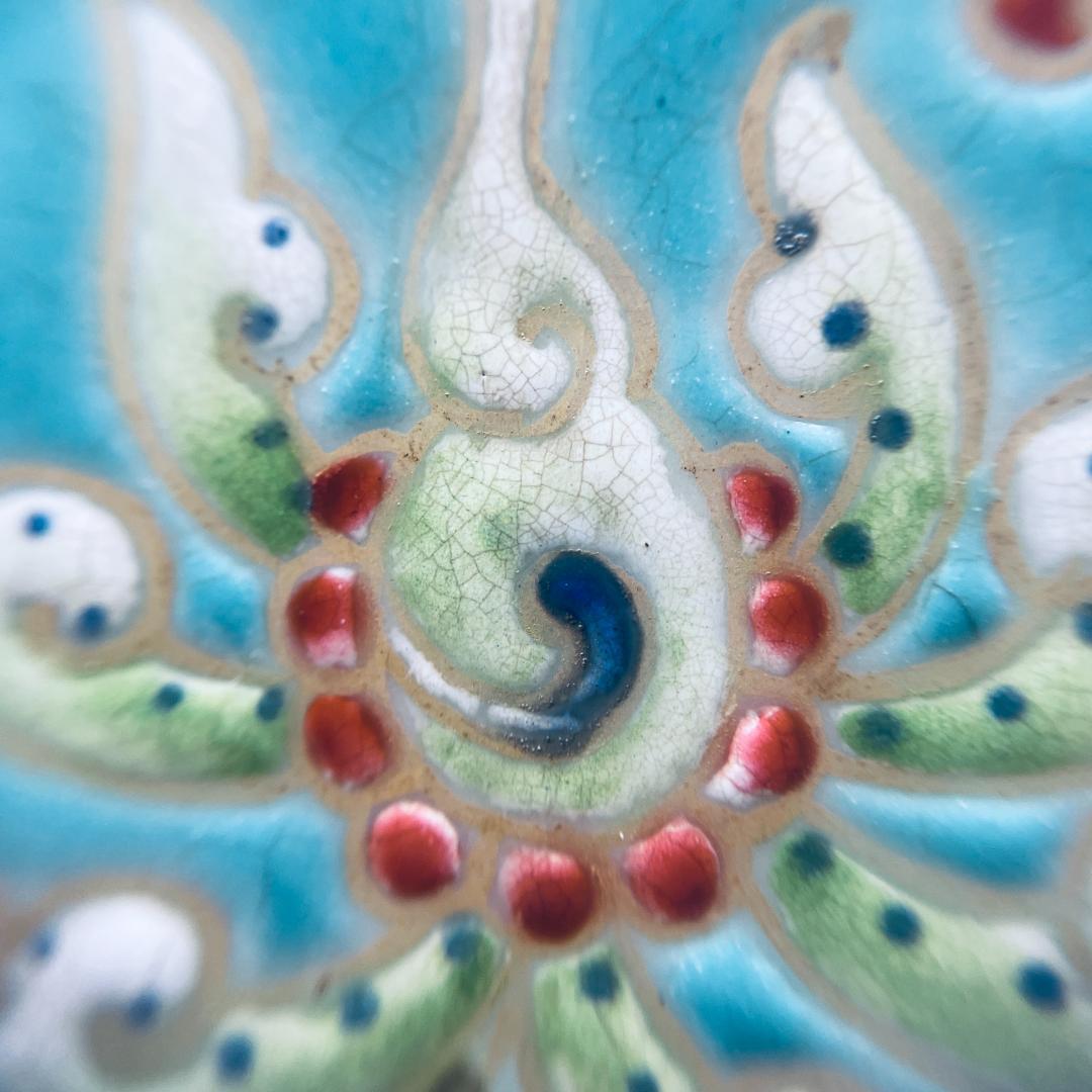 【清】陶磁器 神獣紋 大清乾隆年製 粉彩双耳花瓶 中国美術 41cm 古杉箱入