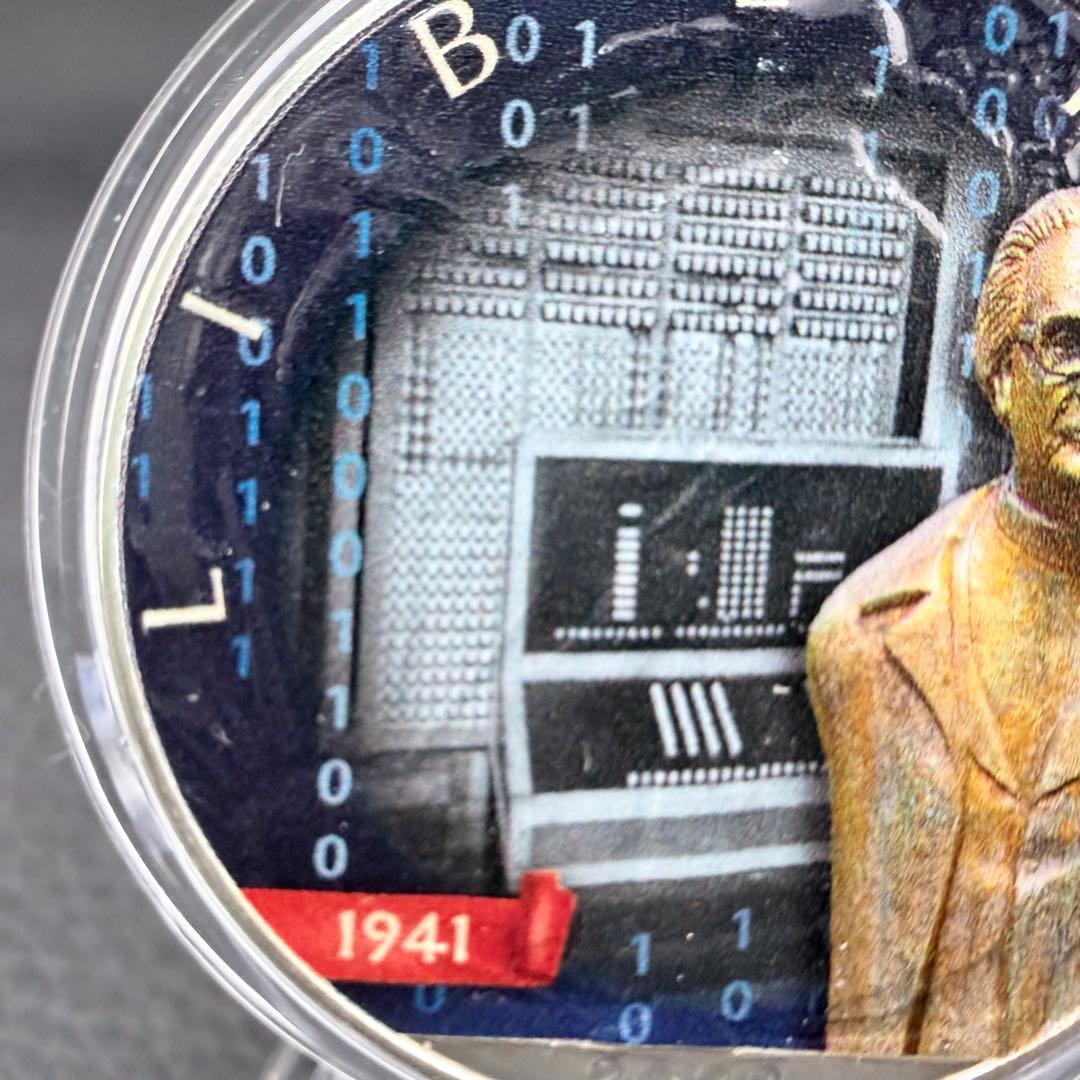 アメリカ イーグル 銀貨 発明:コンピュータ カラー 品質表示証付き 1オンス