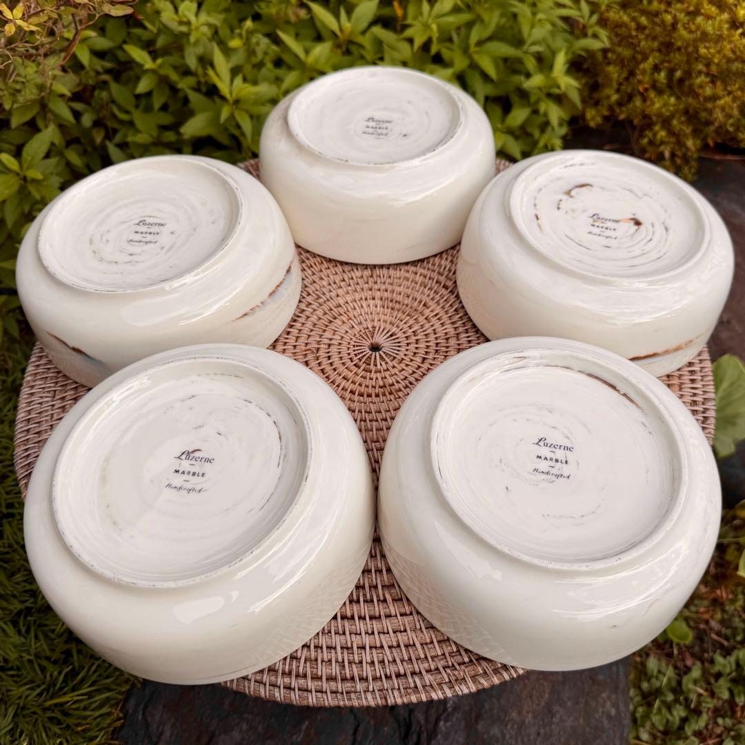 Luzerne マーブル 20cm マルチボウル 5つセット