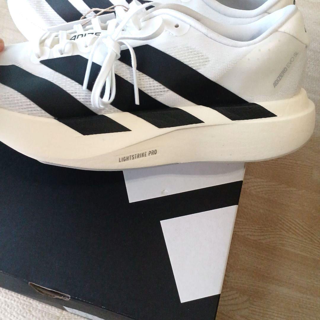 新品26.5サイズADIZERO ランニングシューズ ホワイト/ブラック