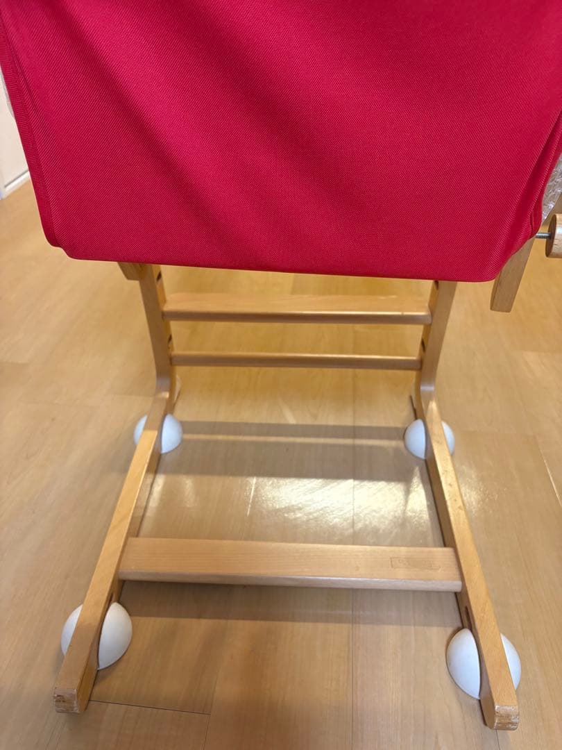 美品　farskaファルスカ スクロールチェアプラス レッド