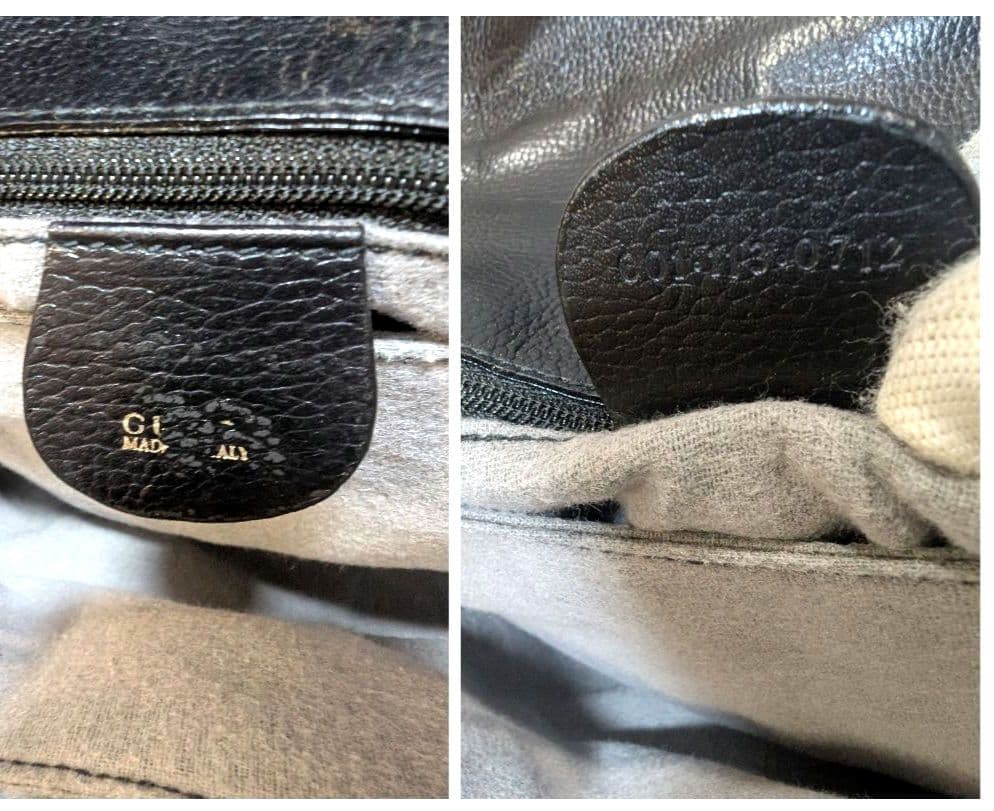 ♥極美品♥グッチ GUCCI ショルダーバッグ レザー 斜めがけ ブラック