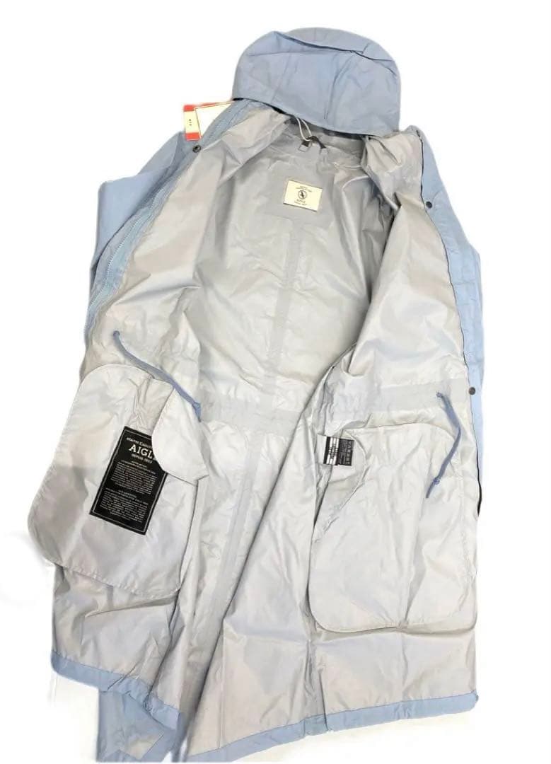 エーグル レインコート ロングフーデッド 透湿防水 防風 軽量 未使用