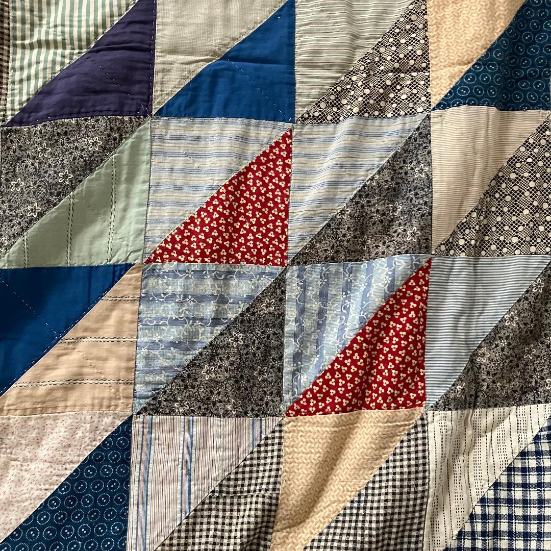 アンティーク アメリカ ビンテージ 1940〜50年代 パッチワーク大判キルト