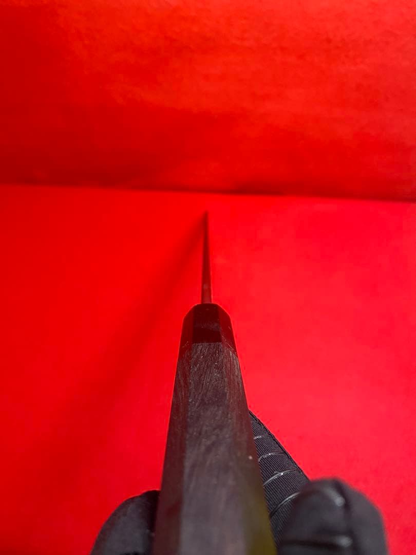 宗良作　柳刃包丁 尺一　本鍛錬　黒檀柄