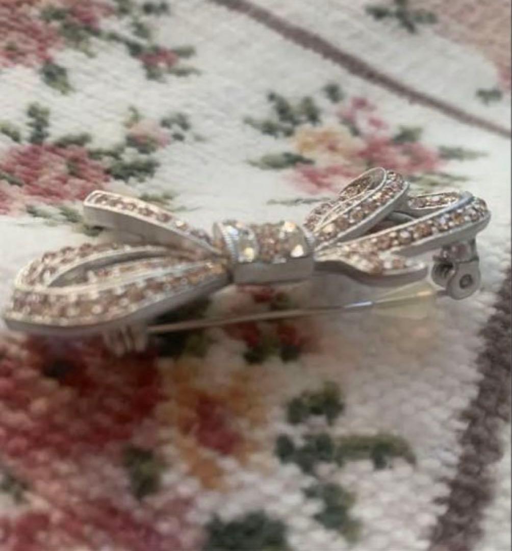 【美品】FOXEY ˚✧₊リボン型ブローチ˚✧₊⁎