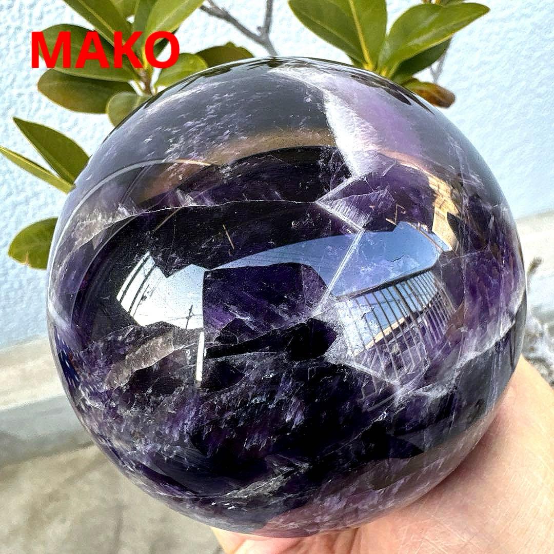 M1887☆アメジスト丸玉直径97mm1.2Kg☆天然石☆N60104- C