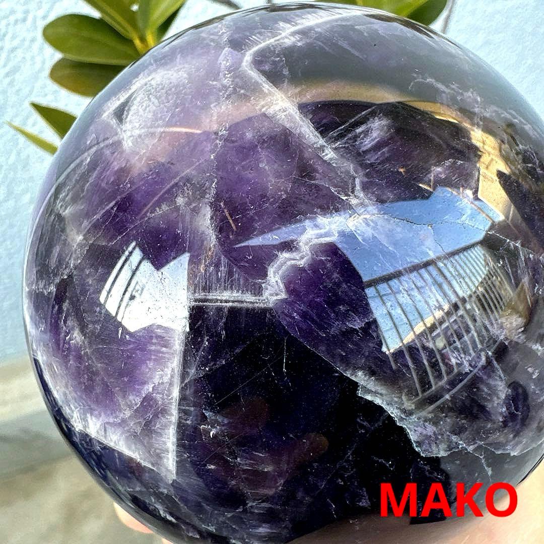M1887☆アメジスト丸玉直径97mm1.2Kg☆天然石☆N60104- C